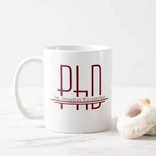 Name Burgundy PhD-Abschluss Kaffeetasse