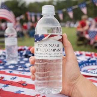 Name Business Wasserflaschenetikett