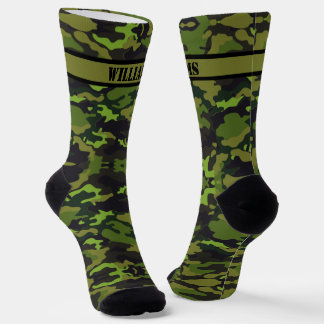 Name Camouflage Green Brown hinzufügen Socken