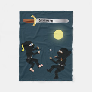 Name-Cartoon Ninjas Fleecedecke