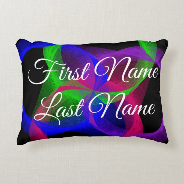 Name Change Circle Blend Geometric Accent Pillow Dekokissen (Vorderseite)