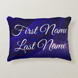 Name Change Space Donuts Geometric Accent Pillow Dekokissen