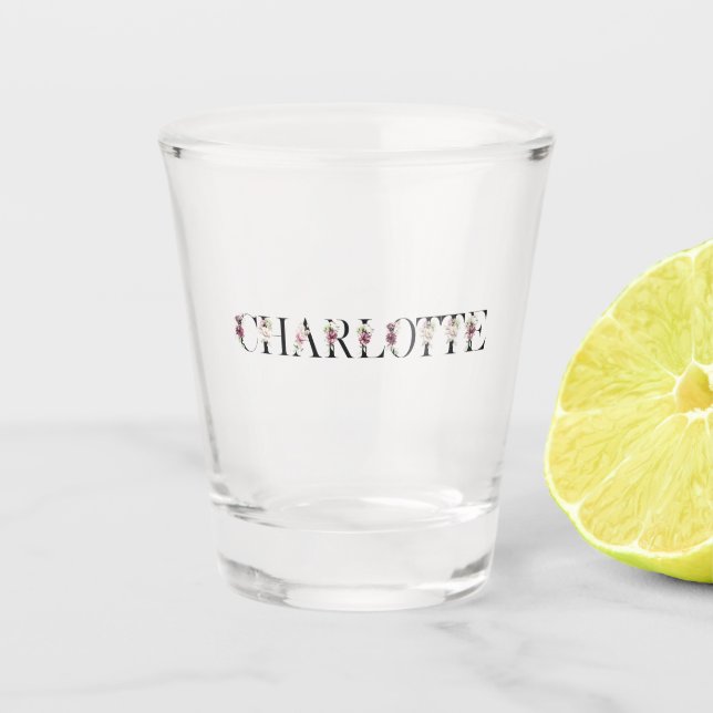 Name Charlotte Schnapsglas (Vorderseite)
