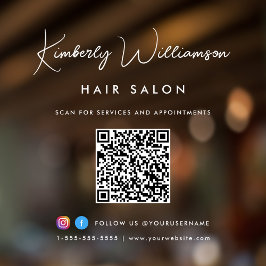 Name Chic Signature Script QR Code Fensteraufkleber