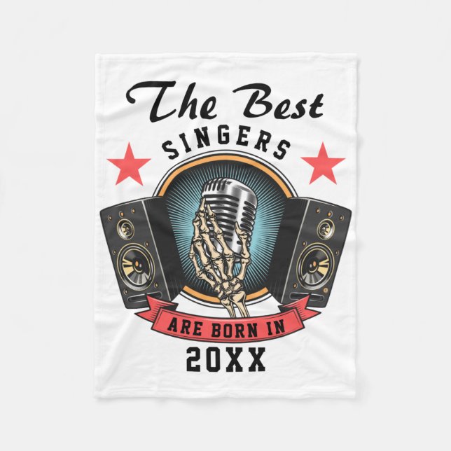 Name Choir Singer Birthday  Fleecedecke (Vorderseite)