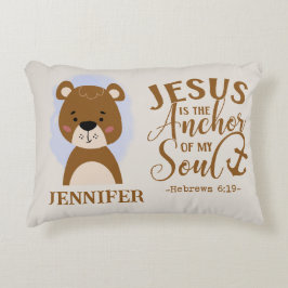 Name Christliches Niedliches Woodland Baby Bear Bi Dekokissen