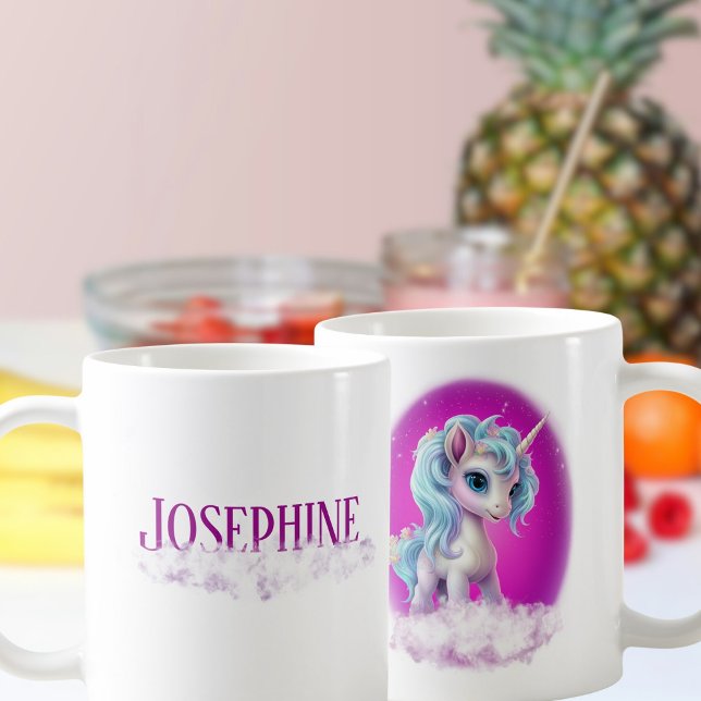Name Cloud Unicorn Rosa Kaffeetasse (Von Creator hochgeladen)