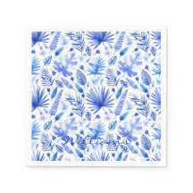 Name Cobalt Blue Tropical Blätter Cocktail Cocktai