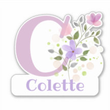 Name Colette & Initial mit Blumendesign