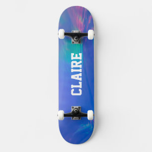 Name Collvable Holographic Cool Blue Skateboard