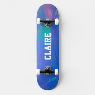 Name Collvable Holographic Cool Blue Skateboard