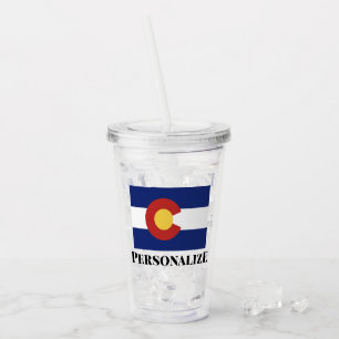 Name-Colorado-Flaggenacryltrommelgläser Acryltrinkbecher