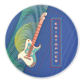 Name Cool Moderne Aquamarin & Blue Electric Gitarr Keramikknauf