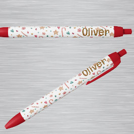 Name || Cute Holiday Cookies and Candy Pattern Ink Kugelschreiber
