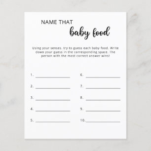 Name das Babynahrungs-Spiel für die Babyparty