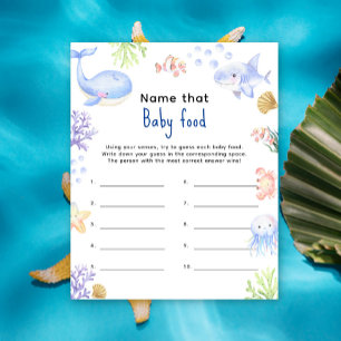 Name das Babynahrungsmittel Ozean Babyparty-Spiel
