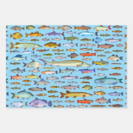 Name, dass Fisch Sportfischerei Fischer Geschenk Geschenkpapier Set