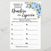 Name, dass Gewürz-Brautparty Bilinguale Spielkarte