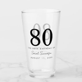 Name Datum Achtzigster 80. Geburtstagsparty Glas