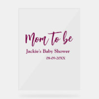 Name Datum Baby-Party werdende Mutter pink einfach