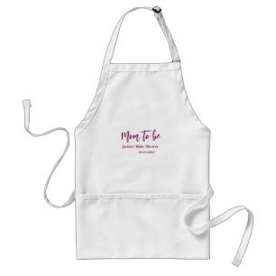Name Datum Babyparty werdende Mutter pink einfach Schürze