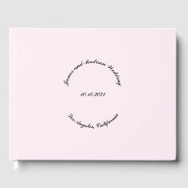 Name, Datum, hellrosa Hochzeit anpassen Gästebuch