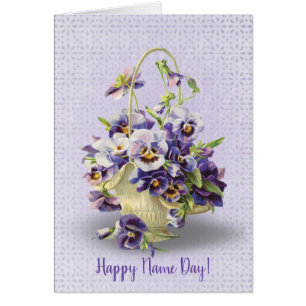 Name Day Pansy-Korb