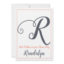 Name Day Saint's Day Letter R Monogram