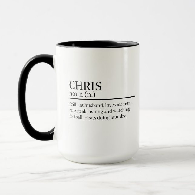 Name Definition Cup, Personalized Name Definition  Tasse (Links)