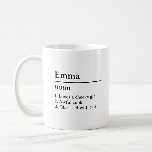 Name Definition Mug Kaffeetasse (Links)
