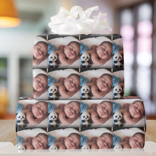 Name deines Lieblingsbabys Foto-Skripts Geschenkpapier