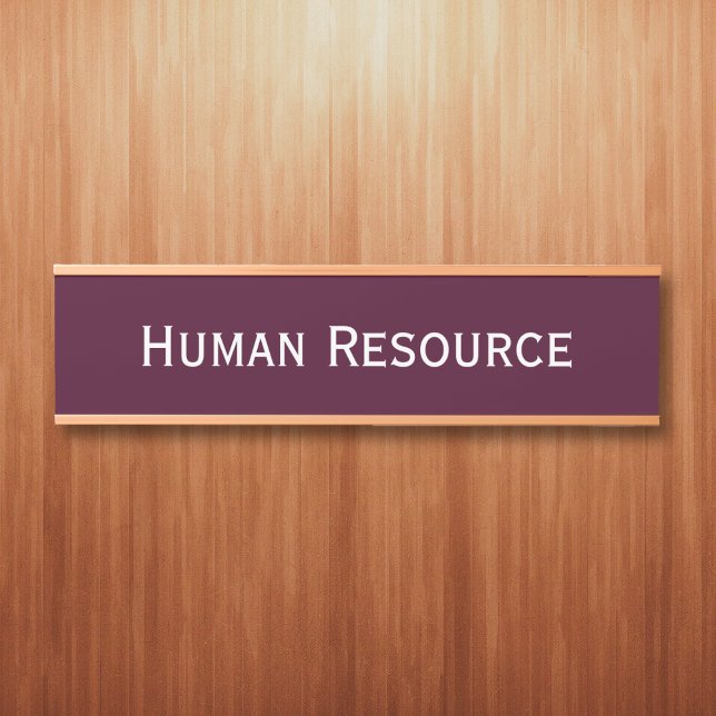 Name der Abteilung für moderne Büros in Burgund Türschild (Modern Burgundy Office Room Department Name Door Sign)