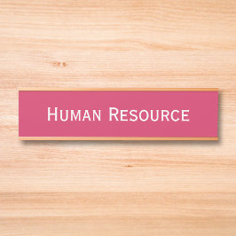 Name der Abteilung für moderne dunkelrosa Bürogebä Türschild