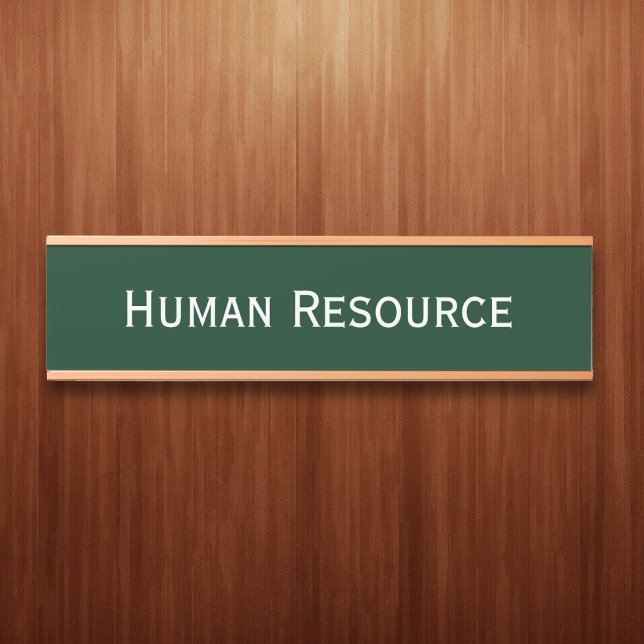 Name der Abteilung für moderne dunkle Grüne Büros Türschild (Modern Dark Green Office Room Department Name Door Sign)