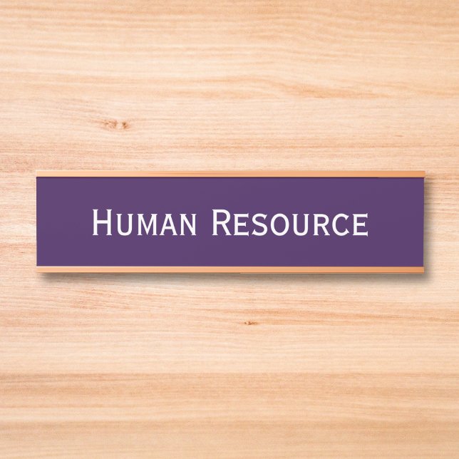 Name der Abteilung für moderne dunkle Lila Bürogeb Türschild (Modern Dark Purple Office Room Department Name Door Sign)