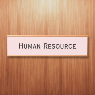 Name der Abteilung Modernes Pastell Pink Office Türschild
