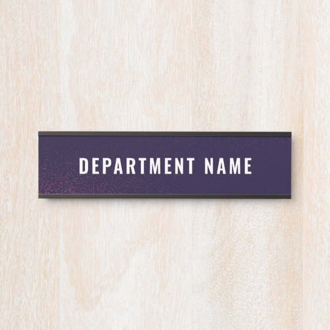 Name der Abteilung Türzeichen Zeichen Türschild (Vorderseite )