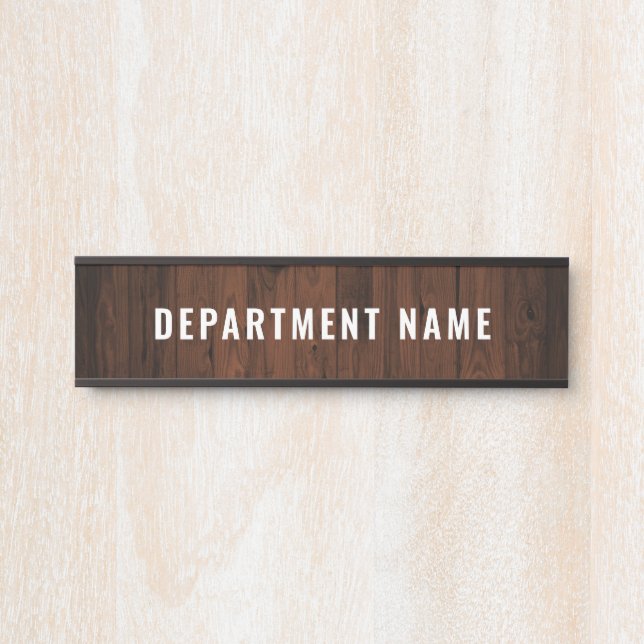 Name der Abteilung Türzeichen Zeichen Türschild (Vorderseite )