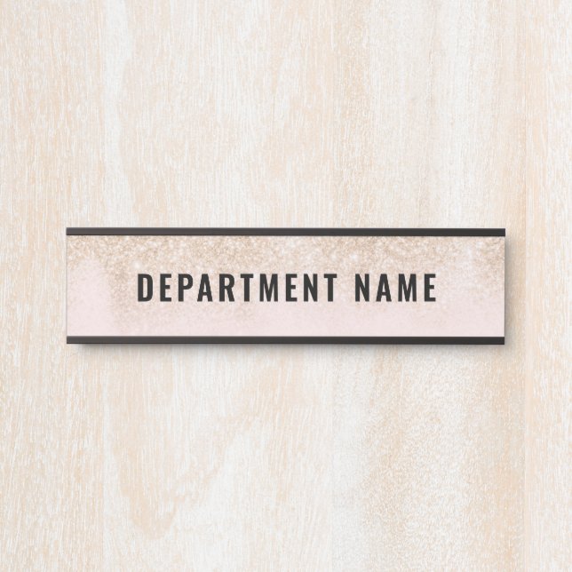 Name der Abteilung Türzeichen Zeichen Türschild (Vorderseite )