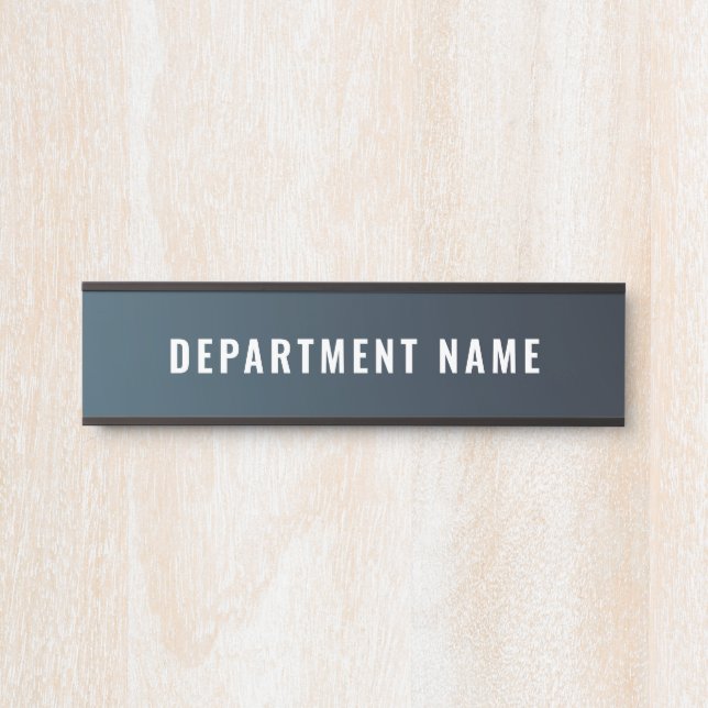 Name der Abteilung Türzeichen Zeichen Türschild (Vorderseite )