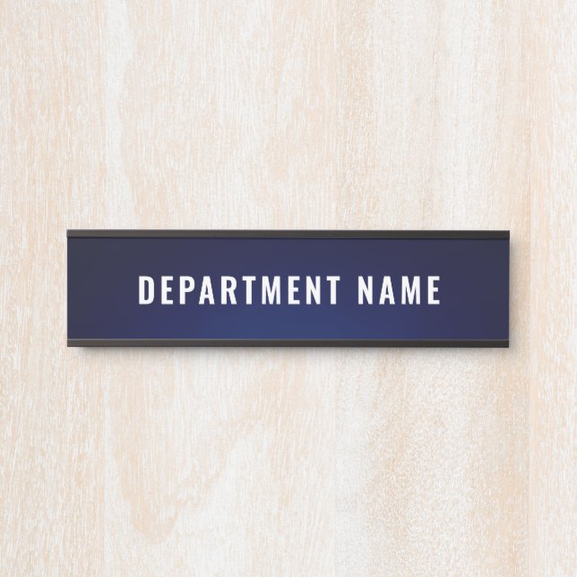 Name der Abteilung Türzeichen Zeichen Türschild (Vorderseite )