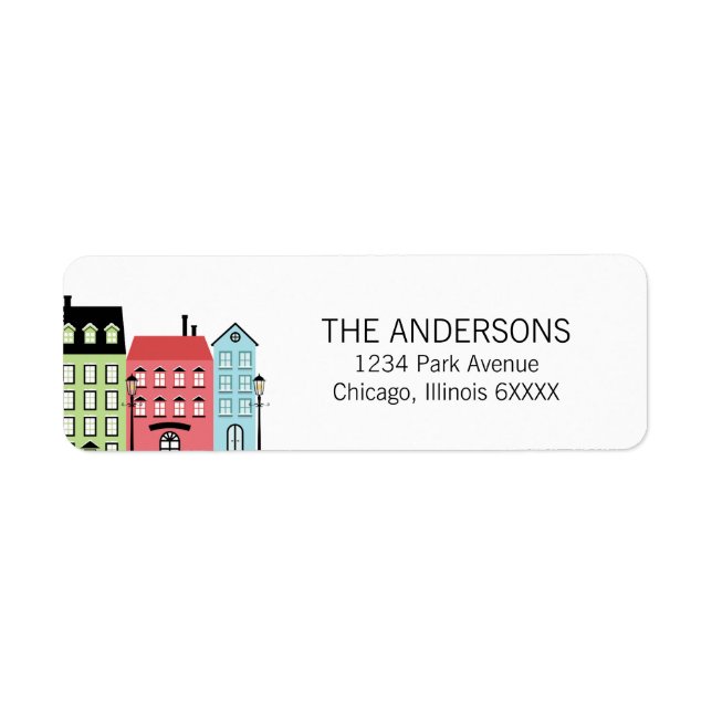 Name der Adresse für den Winterschneeglobe (Vorne)