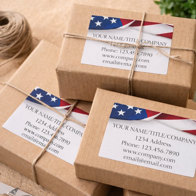 Name der amerikanischen Firma Rechteckiger Aufkleber (Von Creator hochgeladen)