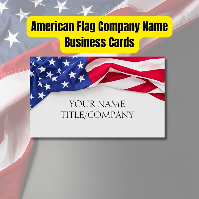 Name der amerikanischen Firma Visitenkarte (American Flag Company Name Business Cards)