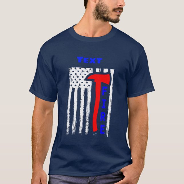 Name der amerikanischen Flaggenabteilung T-Shirt (Vorderseite)