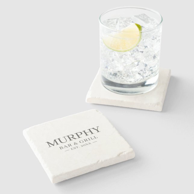 Name der benutzerdefinierten Zuhause-Bar Steinuntersetzer (Seitenansicht)