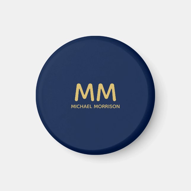 Name der Beruflichen Anfangsbuchstaben Blue Gold C Magnet (Vorne)
