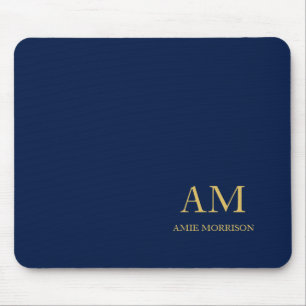 Name der Beruflichen Anfangsbuchstaben Blue Gold C Mousepad
