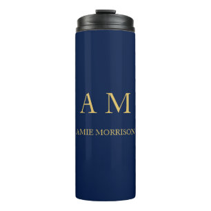Name der Beruflichen Anfangsbuchstaben Blue Gold C Thermosbecher