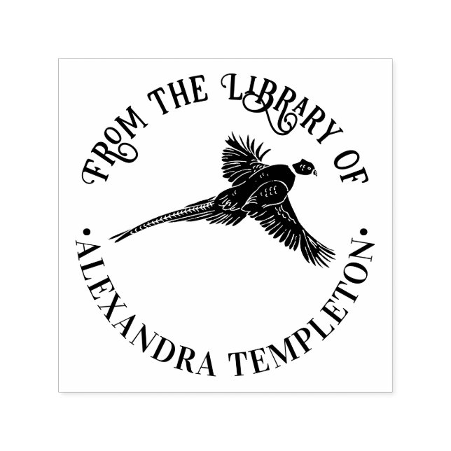 Name der Bibliothek "Pheasant Game Bird Silhouette Permastempel (Design)